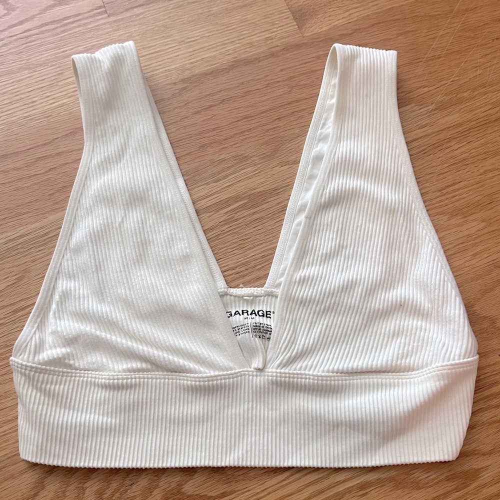 White Cross Back Tank Top, Size M (US)